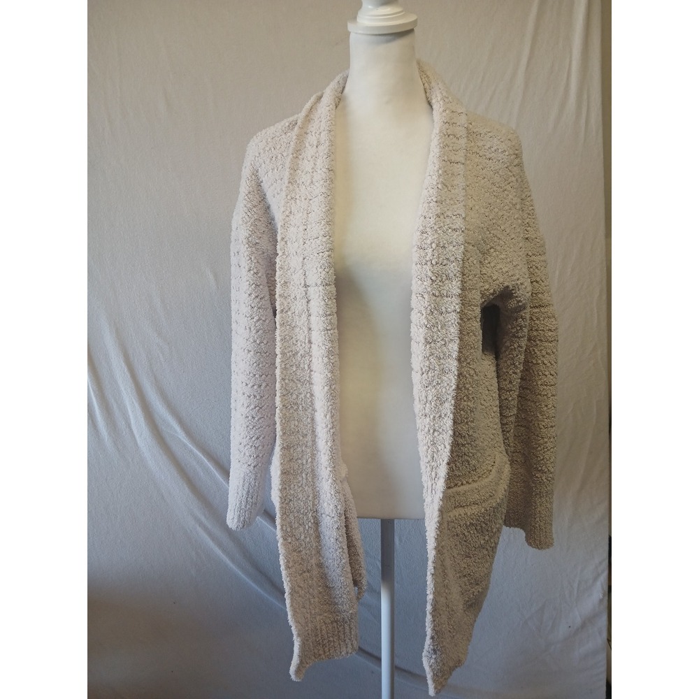 Barefoot dreams cozy chic open front cardigan lounge NWT size M flaw